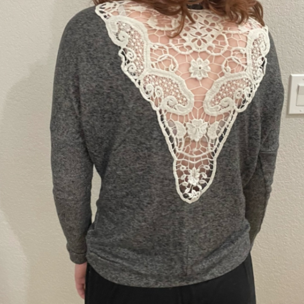 Lacey Back Sweater